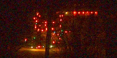 Backyard Christmas lights, Sauk Centre.