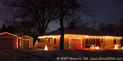 Nice, bright, Christmas display in Sauk Centre, Minnesota