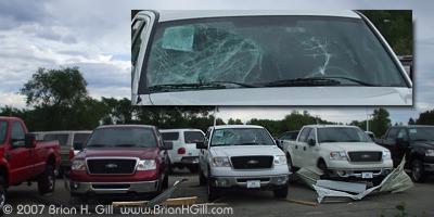 Not the best day for this car dealership. Sauk Centre, Minnesota