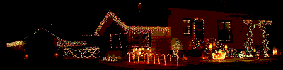 Holiday lights on a large scale in Sauk Centre
