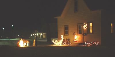 Christmas lights near the school in Sauk Centre