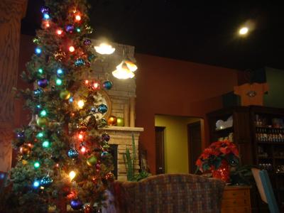 Post-New Year's decorations at Jitters