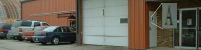 Carefully labeled doors in Sauk Centre