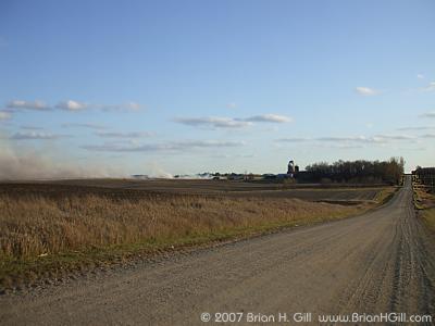 Field fire, west and south of Sauk Centre, Minnesota