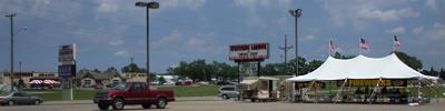 Two fireworks tents in Sauk Centre, Minnesota