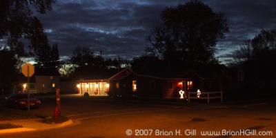 Early Halloween decorations in Sauk Centre, Minnesota