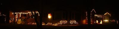 Holiday lights on the corner in Sauk Centre