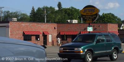 New awnings on Jitters Java, in Sauk Centre, Minnesota