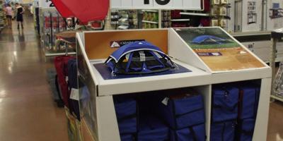 Model tent in Sauk Centre Wal-Mart superstore