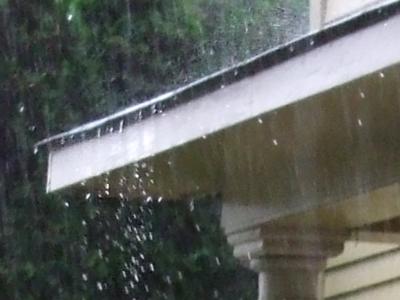 Rain and runoff in Sauk Centre, Minnesota
