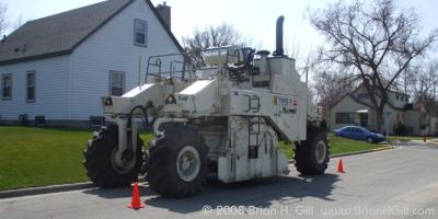 The road-eater in Sauk Centre, Minnesota. 