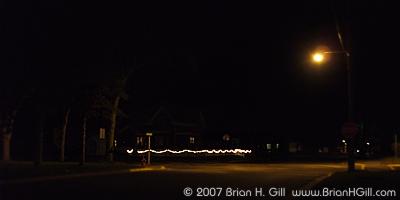 Very simple Christmas lights in Sauk Centre, Minnesota