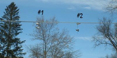 More shoes left overhead