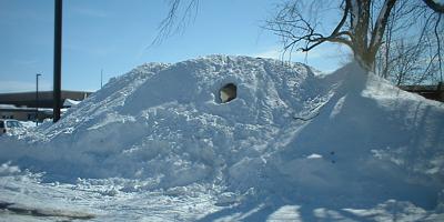 Snow castle, Sauk Centre