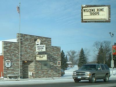 Welcome Home Troops, Sauk Centre American Legion/VFW