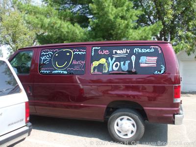 "We really missed you!" custom paint job, Sauk Centre, Minnesota