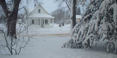 Winter snow on a Sauk Centre morning