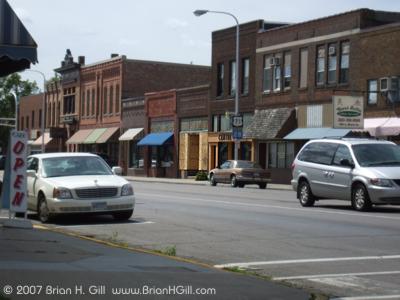 Work in progress downtown, Sauk Centre, Minnesota