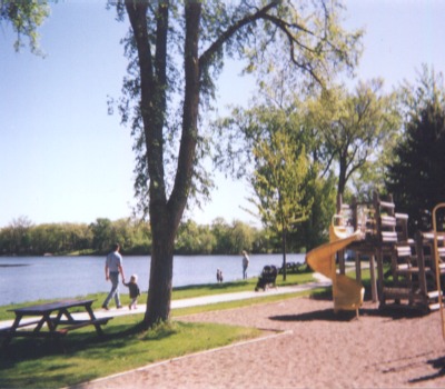 Sinclair Lewis Park on Sauk Lake, in Sauk Centre