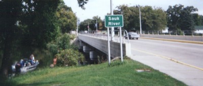Sauk River bridge in Sauk Centre, Minnesota